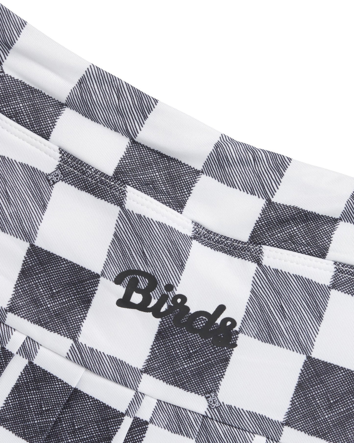 Birds Gingham Skort