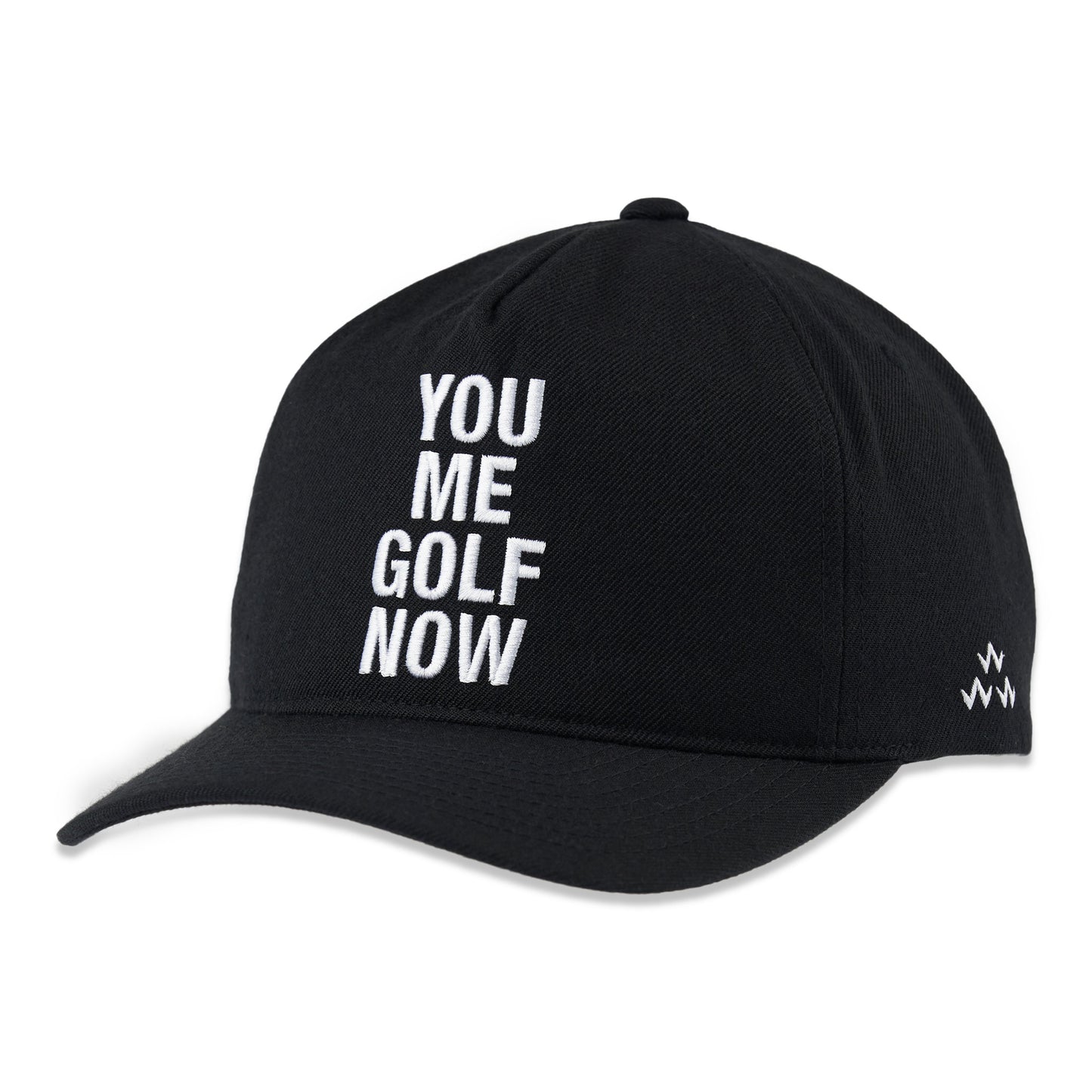 birds-of-condor-black-you-me-golf-now-snapback-hat-cap-front