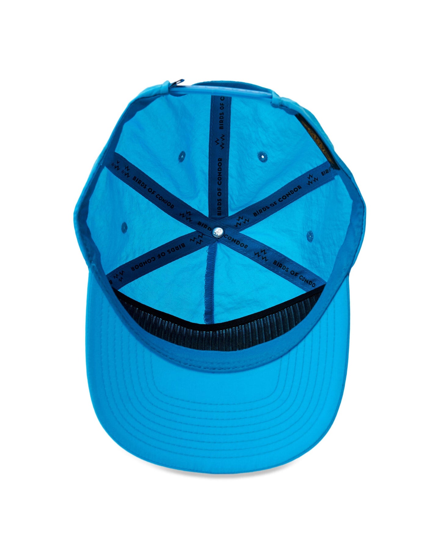 Inside view of Electric Blue Nylon Snapback Cap with Osaka Theme and Slight Curved Brim - One Size Fits All