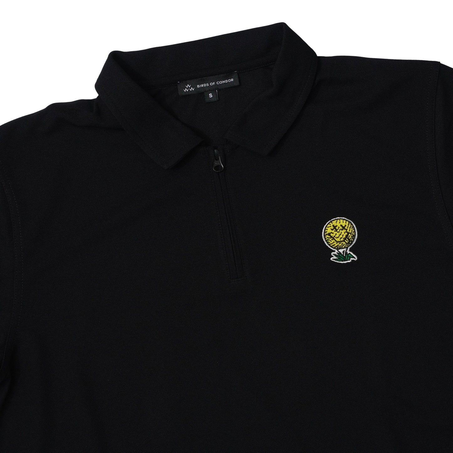 Neverfind Quarter Zip Polo - Black