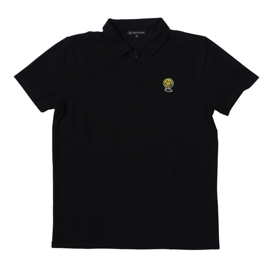 Neverfind Quarter Zip Polo - Black