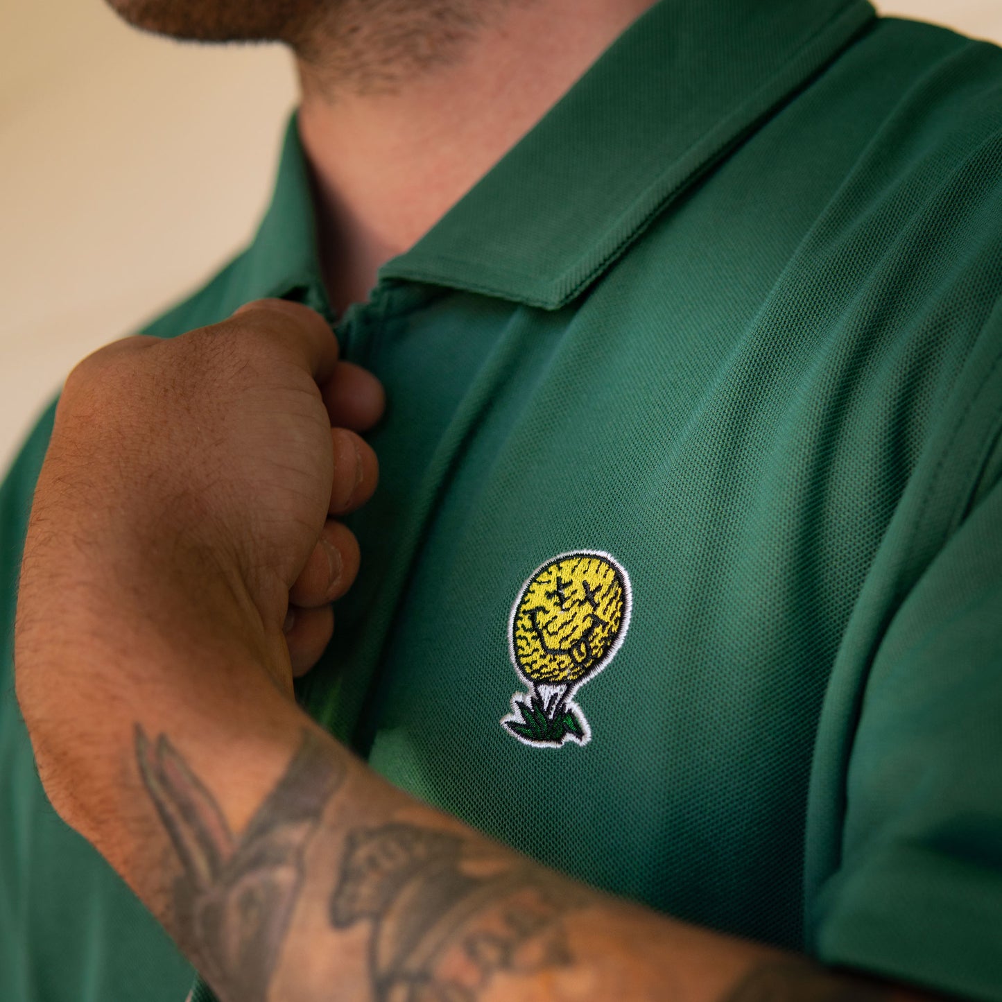 Neverfind Quarter Zip Polo - Green