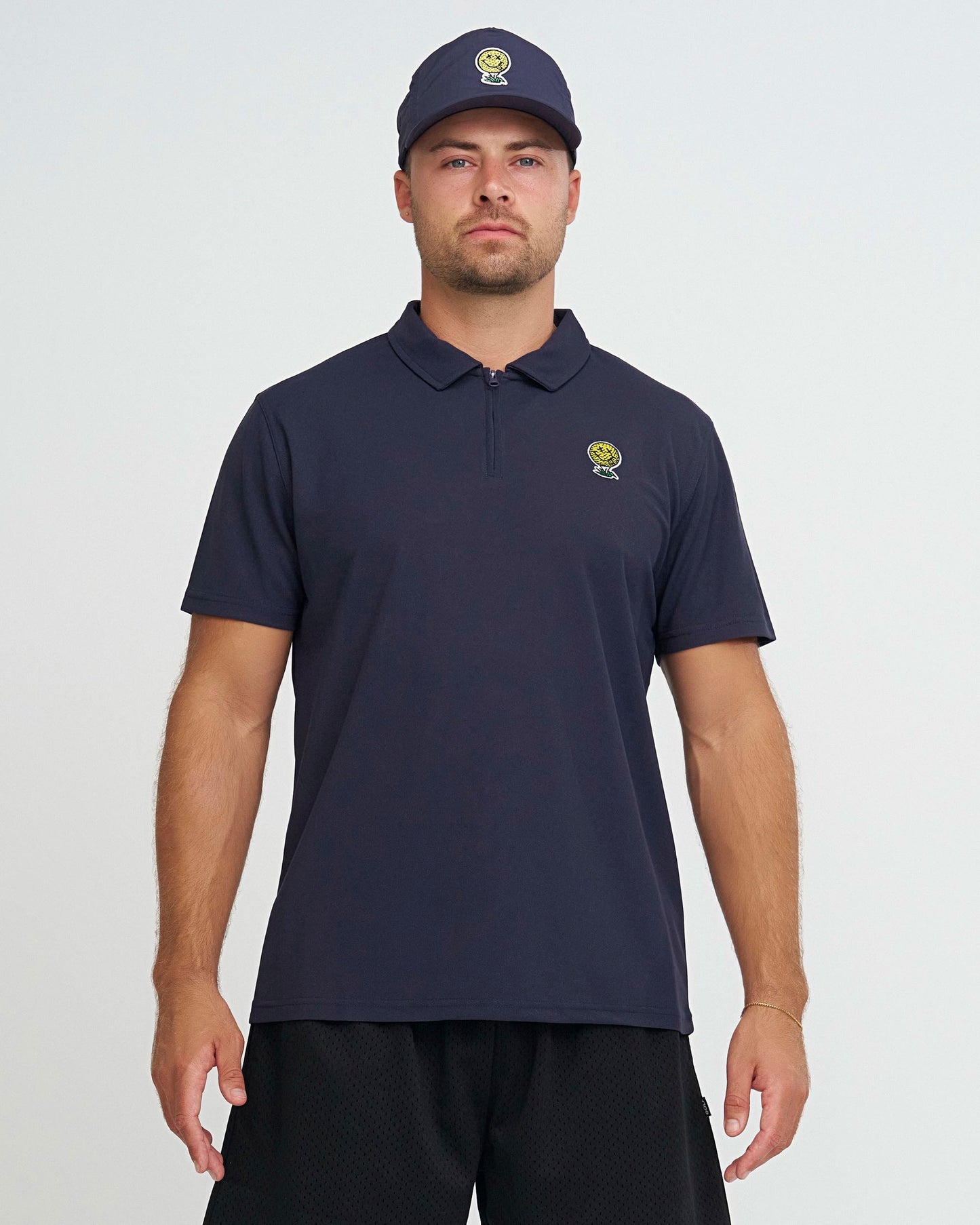 Neverfind Quarter Zip Polo - Navy