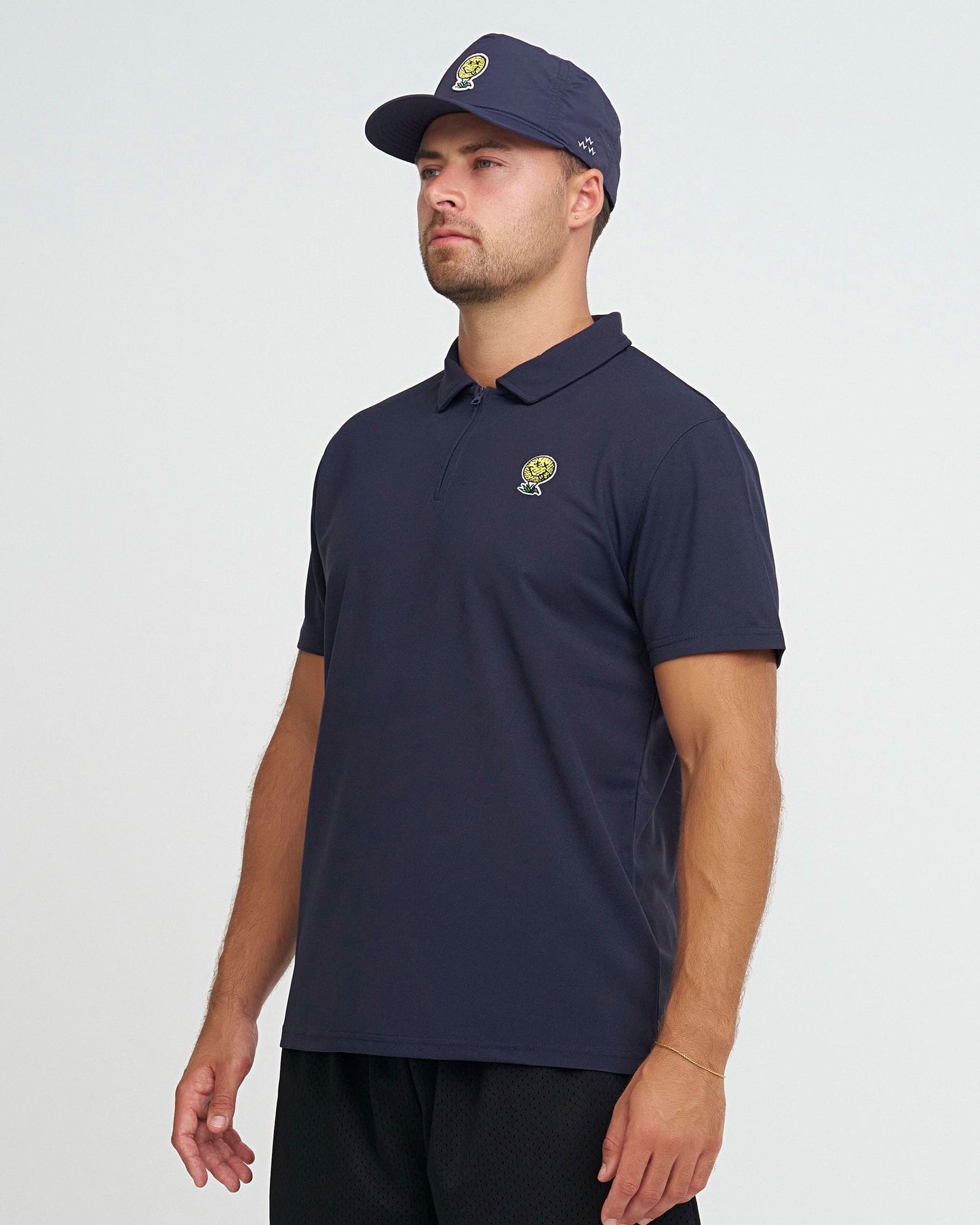 Neverfind Quarter Zip Polo - Navy