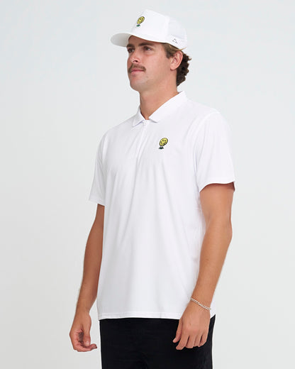 Neverfind Quarter Zip Polo - White
