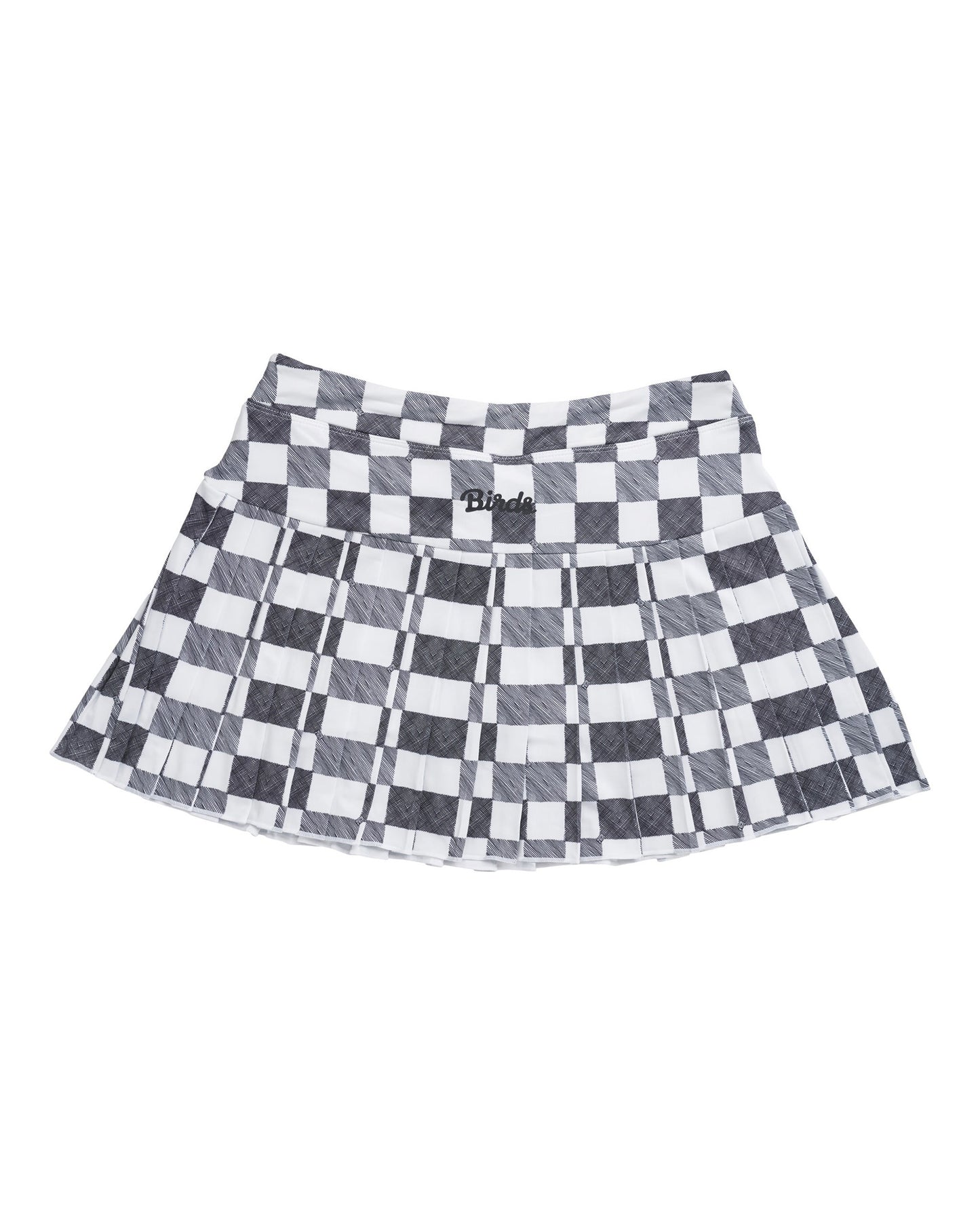 Birds Gingham Skort
