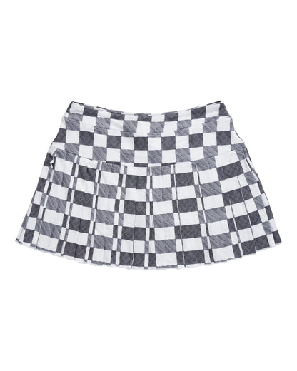 Birds Gingham Skort