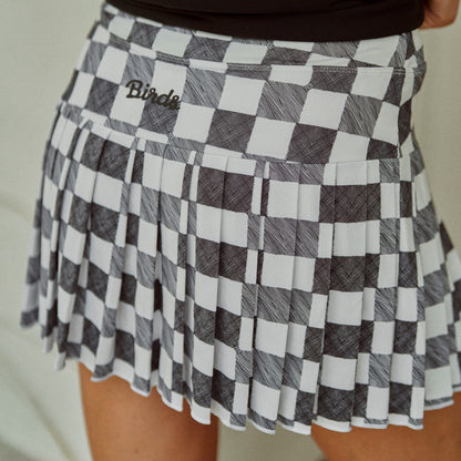 Birds Gingham Skort