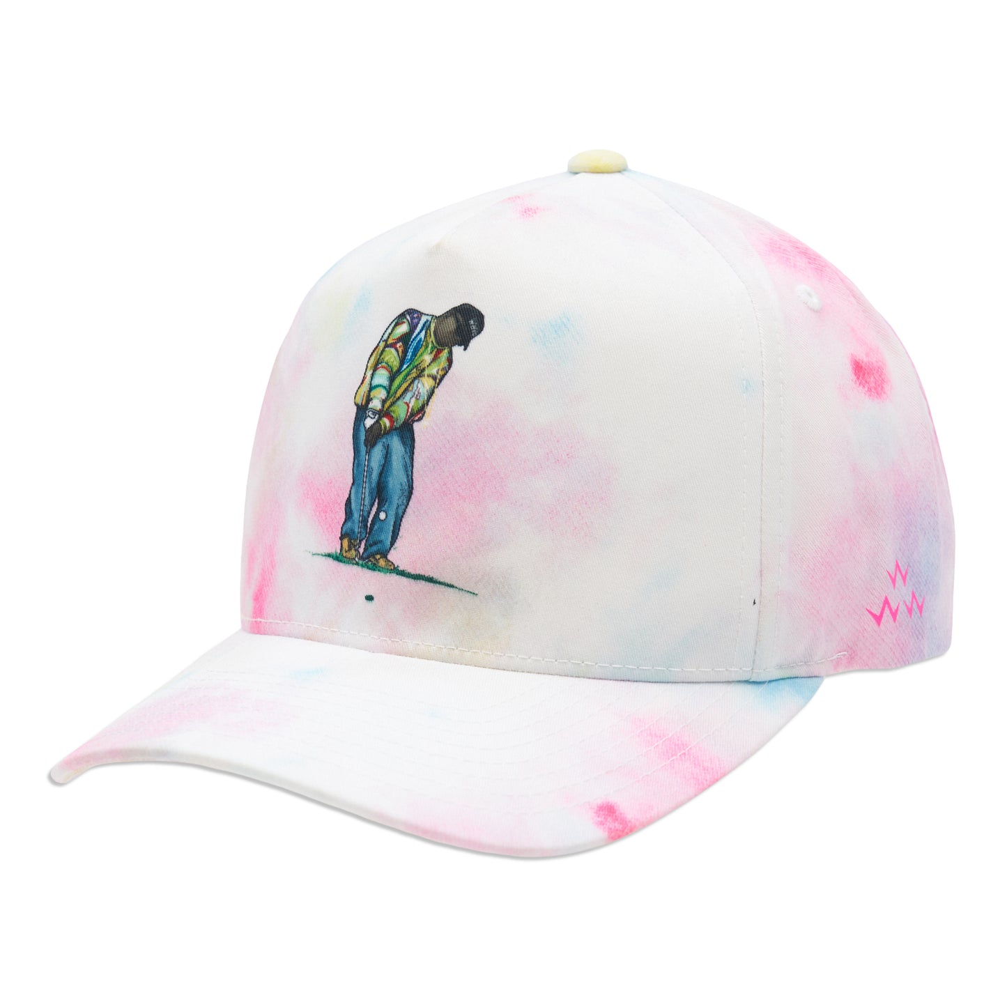 birds-of-condor-big-floppa-tie-dye-golf-snapback-cap-hat-front