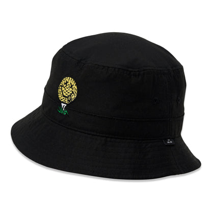 birds-of-condor-black-golf-ball-neverfind-bucket-hat-front