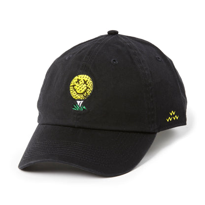 birds-of-condor-black-golf-ball-neverfind-dad-cap-hat-front