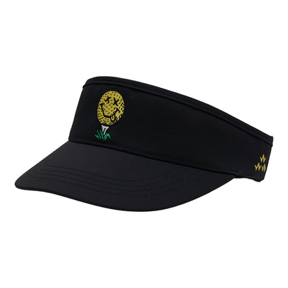 birds-of-condor-black-golf-ball-neverfind-visor-hat-front