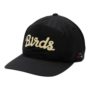 birds-of-condor-black-nylon-golf-summer-snapback-hat-front