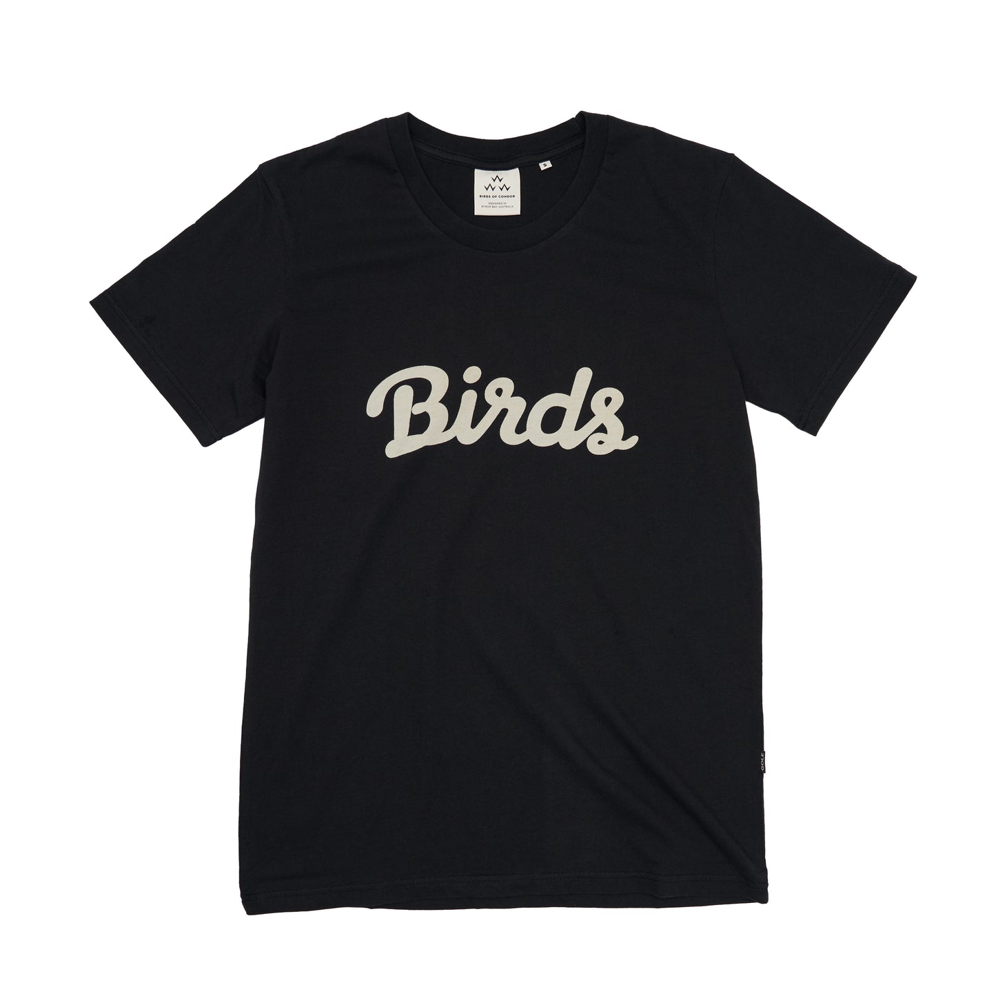 birds-of-condor-black-organic-cotton-golf-t-shirt-front