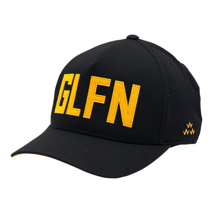 birds-of-condor-black-yellow-golf-glfn-golfing-snapback-a-frame-hat-front