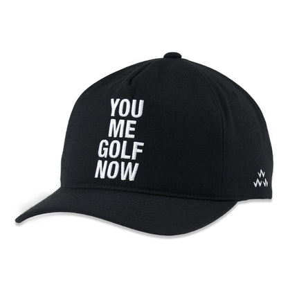 birds-of-condor-black-you-me-golf-now-snapback-hat-cap-front