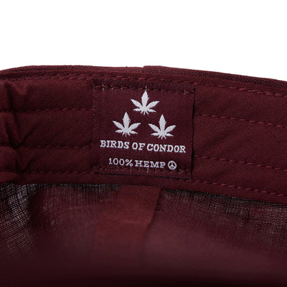 birds-of-condor-burgundy-hemp-golf-green-dreams-hat-cap-inside