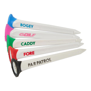 pack of 5 USGA compliant tees with 80mm rockets for powerful drives!