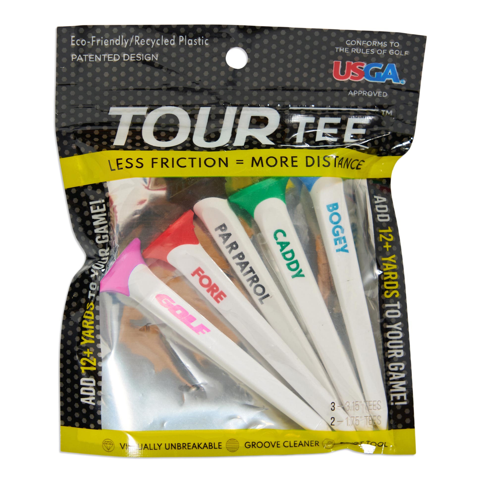 Enhance your golf game with Birds of Condor & Tour Tee's eco-friendly, USGA-compliant tees. Less friction, more distance, and stamped for fun. Grab a pack of 5 with 80mm rockets for powerful drives!