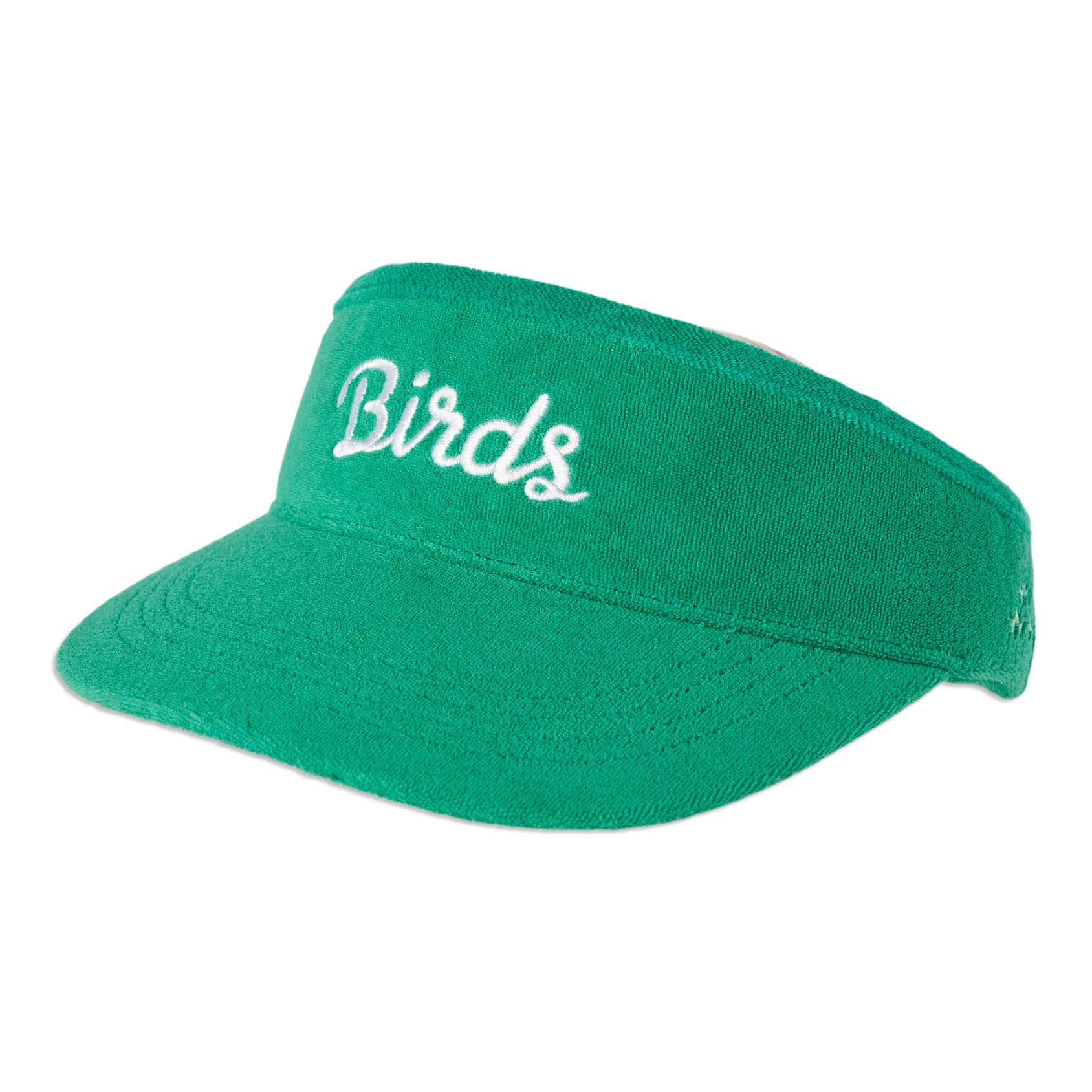 birds-of-condor-green-terry-towelling-cloth-visor-golf-hat-front