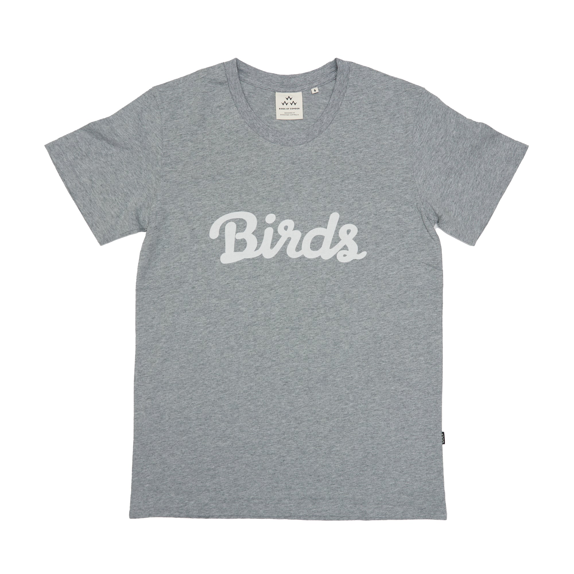    birds-of-condor-grey-marle-organic-cotton-golf-t-shirt-front