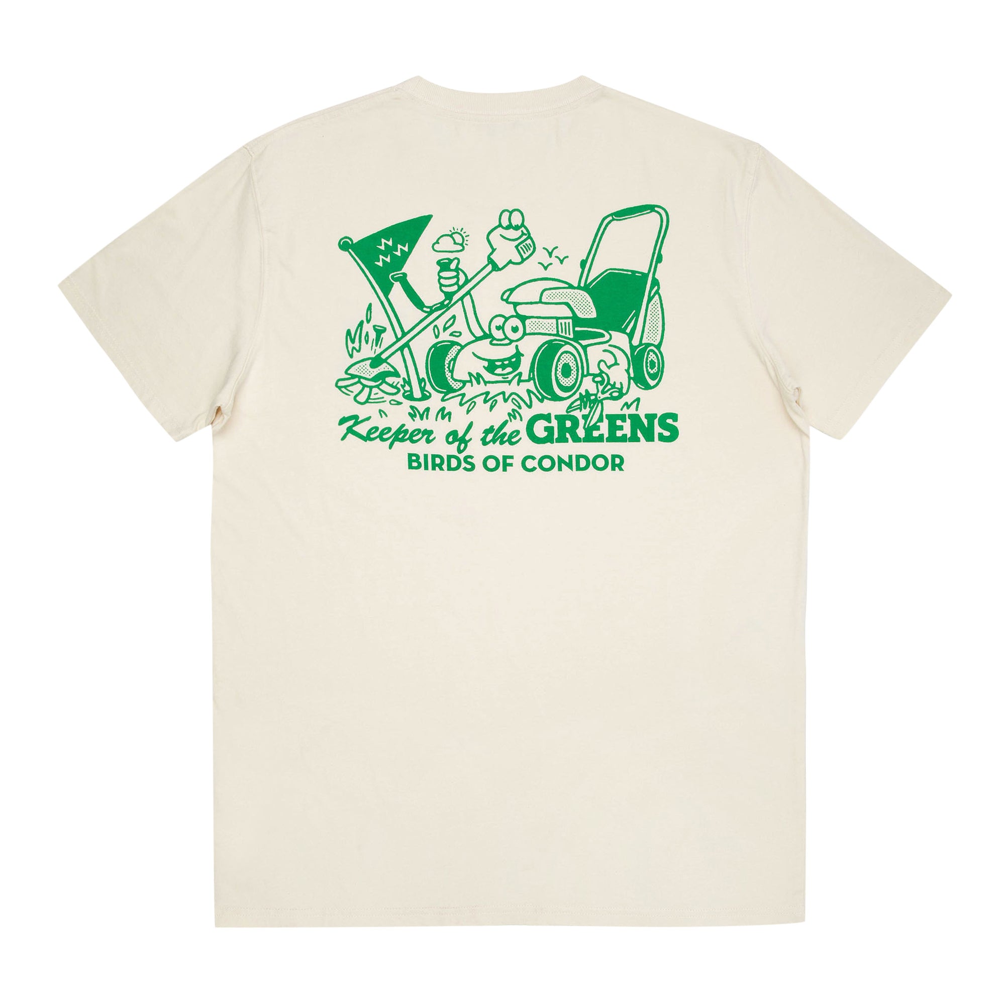 birds of condor keeper of the greens lawn mower weed whacker garden care t-shirt