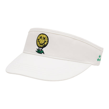 birds-of-condor-white-golf-ball-neverfind-visor-hat-front