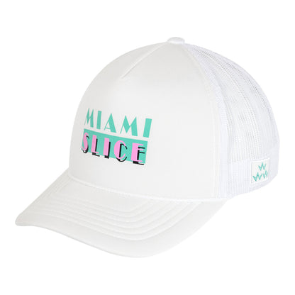 birds-of-condor-white-golf-miami-slice-trucker-hat-cap-front