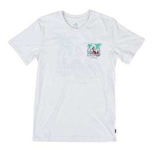 birds of condor white aloha country golf club organic cotton t-shirt front